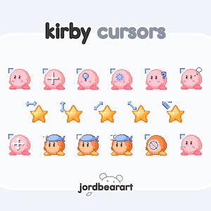 17 Animated Pink Star Kirb Mouse Pointer Cursors (Windows Only) - Ready To Use