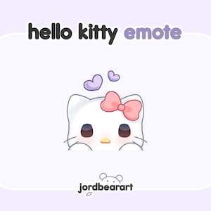 Kitty Peek Emote: Pastel Pink Kawaii Twitch/Discord (Digital Download)