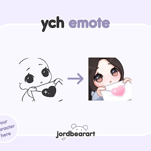 Custom Love Heart Letter Pleading Crush YCH Emote - For Twitch / Discord