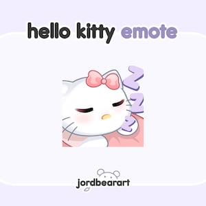 Sleeping Kitty Emote: Kawaii Pastel Twitch/Discord (Digital Download)