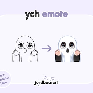 Custom Halloween Spooky Ghost YCH Emote - For Twitch / Discord