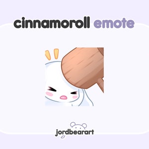 Pastel Emote Pelúcia Personagem Bonito Bonk Canela Cachorro Branco Rosa Kawaii Twitch Emote - Pronto para Usar para Twitch/Discord