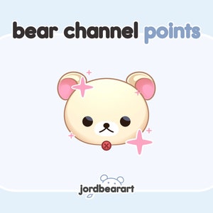 Kawaii Bear Channel Points Icon: Cream Kuma Twitch/Discord (Digital Download)