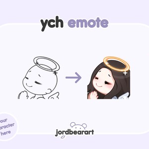Custom Angel Praying YCH Emote - For Twitch / Discord