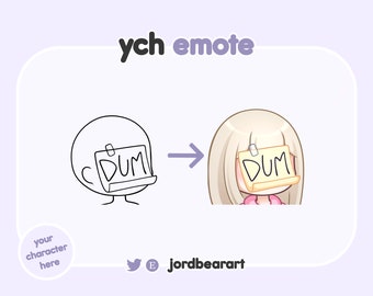 Custom Dum YCH Emote - For Twitch / Discord