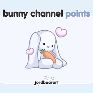 Pastel Bunny Channel Points Icon: Twitch/Discord Sub Badges (Digital Download)