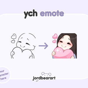 Custom Heart Love Colour YCH Emote - For Twitch / Discord