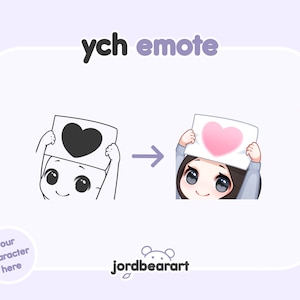 Custom Love Sign Heart Customisable YCH Emote - For Twitch / Discord