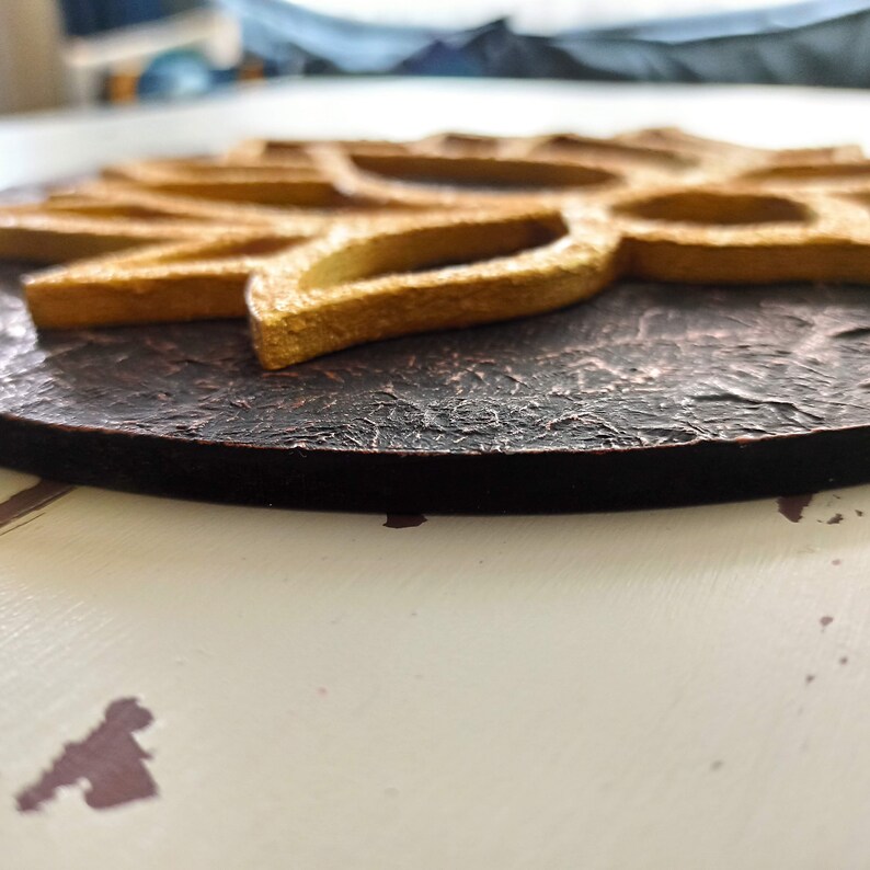 Wooden Lotus Flower Wall Design Lotus Flower Wall Decor Etsy