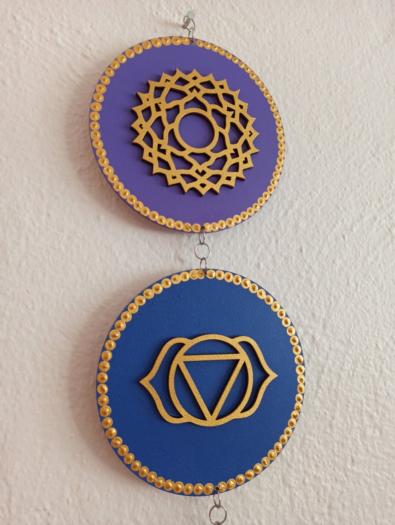 Chakra Wooden Wall Art Decor Hanging, Yogi Yoga Teacher Gift, Yoga Room