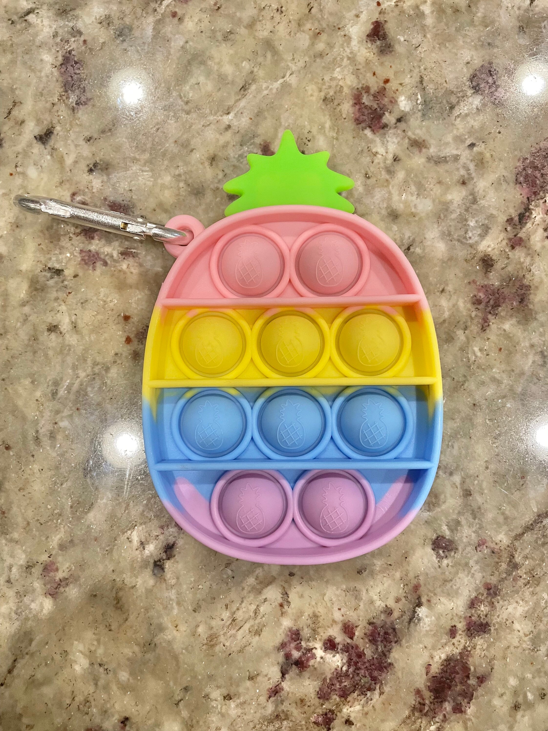 Unicorn Pineapple Multi Colored Fidget Pop It Toy Llavero para Etsy