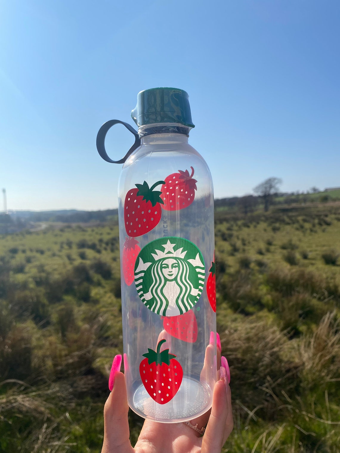 Customised Starbucks strawberry waterbottle Etsy