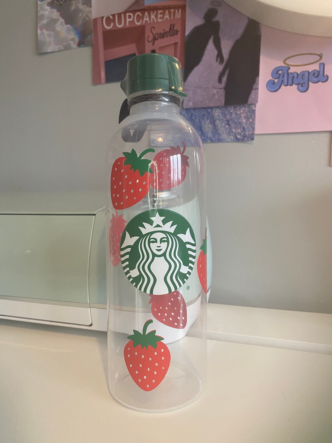 Customised Starbucks strawberry waterbottle Etsy