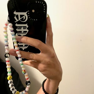 Groovy AF Pearl Beaded Phone Charm/ Strap/ Chain I Handmade Customizable Kawaii Y2K 90s Cute
