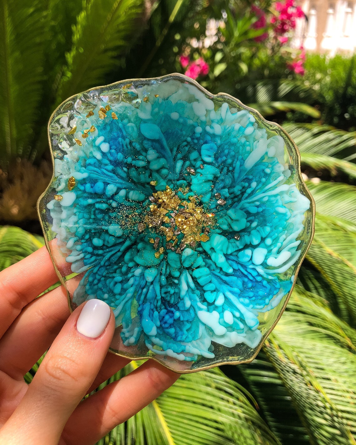 Floral Coasters, Tray and Coasters, Serving Set, Resin Tray and Coasters Etsy UK