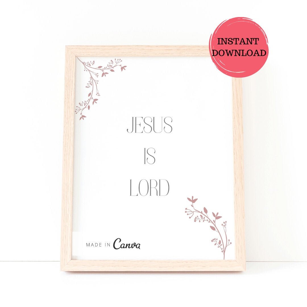 Jesus Is Lord Printable Wall Art Digital Download Faith Based | Etsy