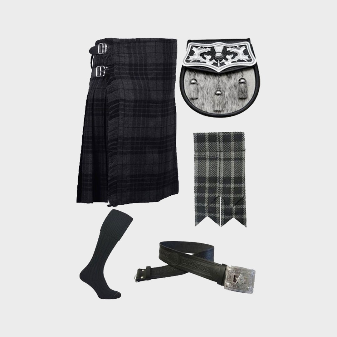 Grey Watch Tartan Kilts Package Etsy