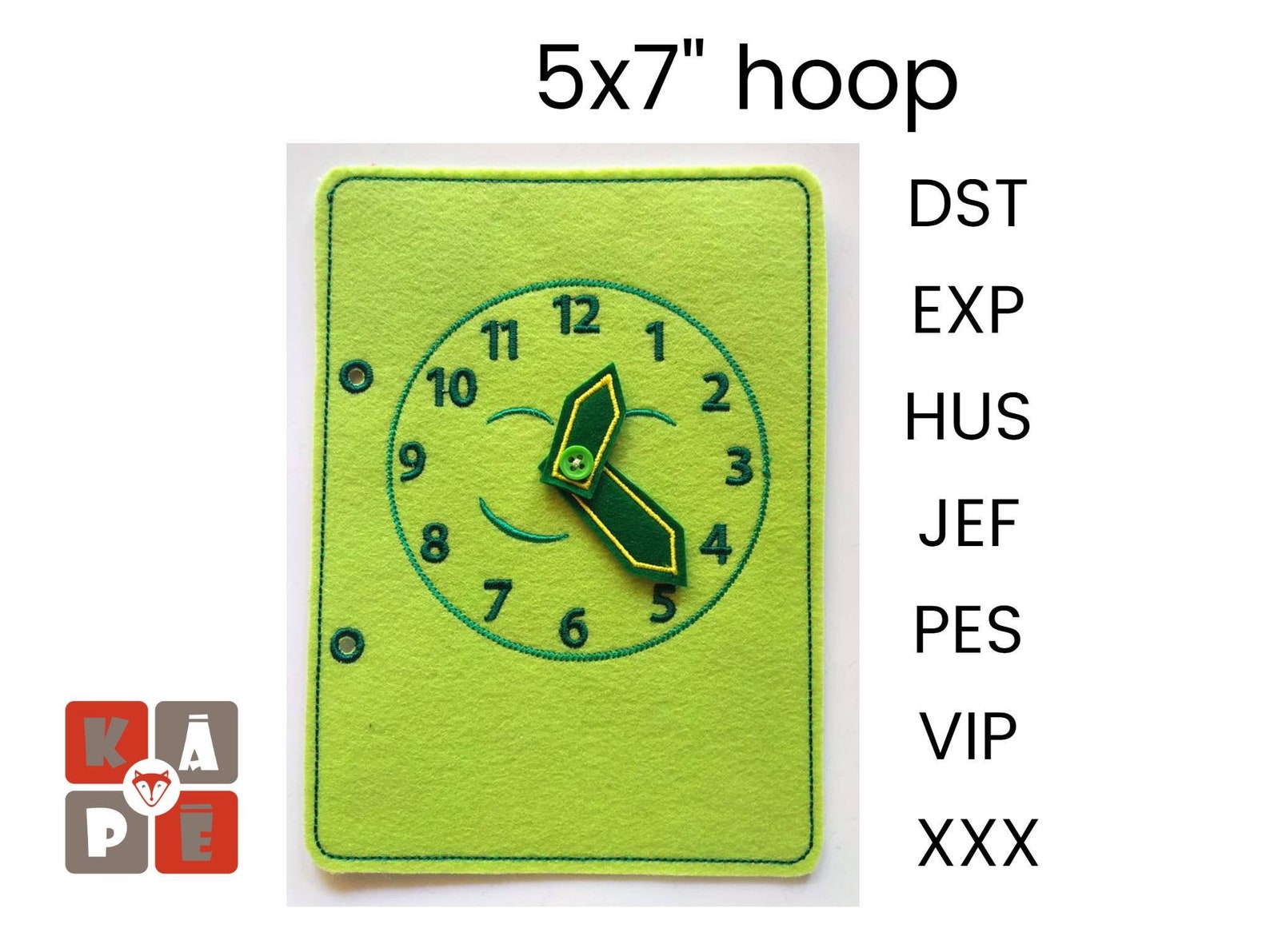 Clock Quiet Book Page Embroidery Design Toddler Quiet Book Etsy