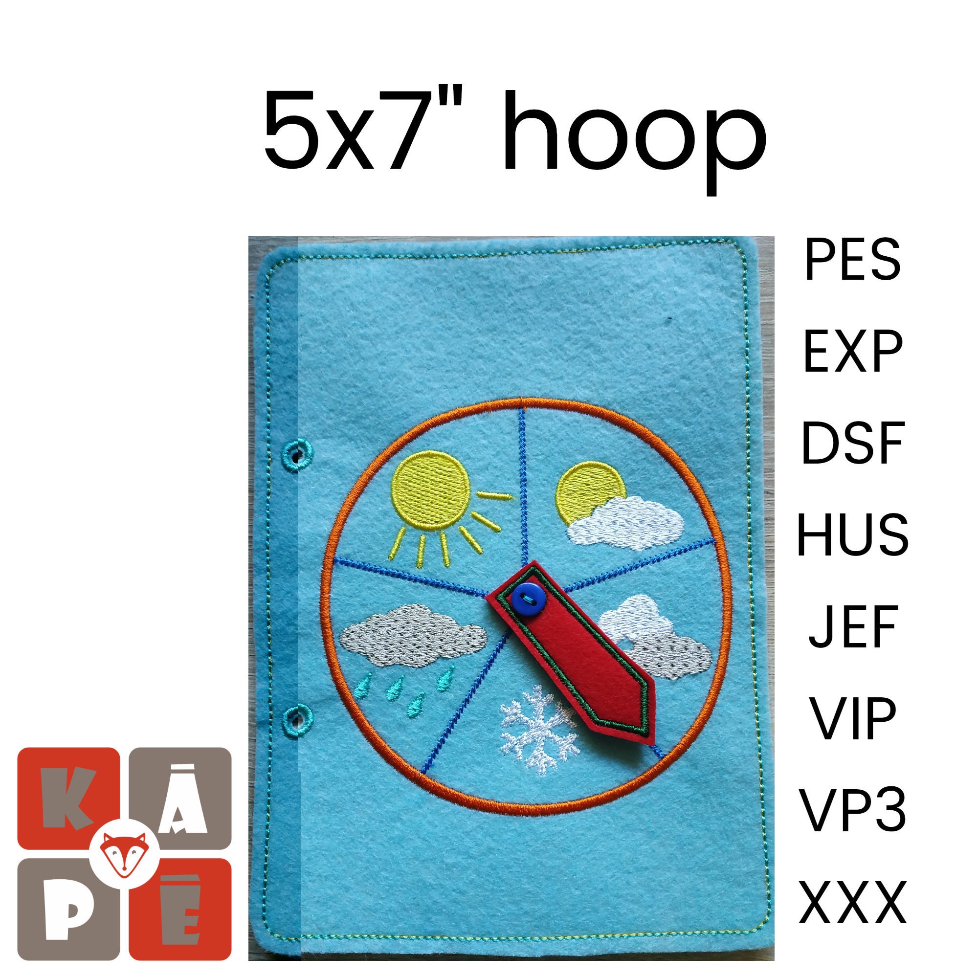 Quiet book page embroidery design Toddler quiet book pattern Etsy