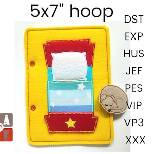 Boy dollhouse Quiet book page embroidery design, Toddler quiet book pattern, In the hoop activity design, machine embroidery applique design