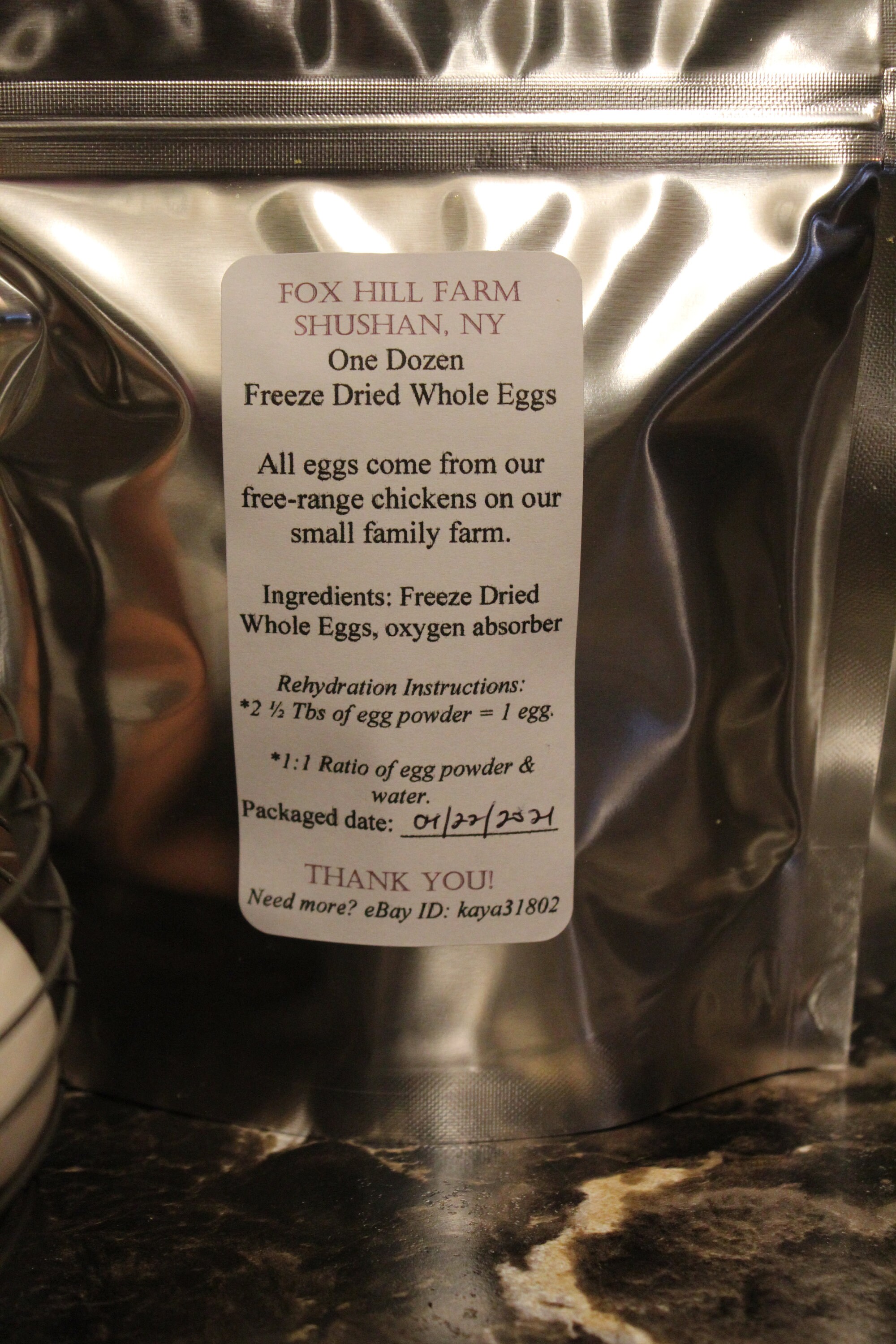 FreeRange Farm Fresh FreezeDried Whole Eggs One Dozen Etsy