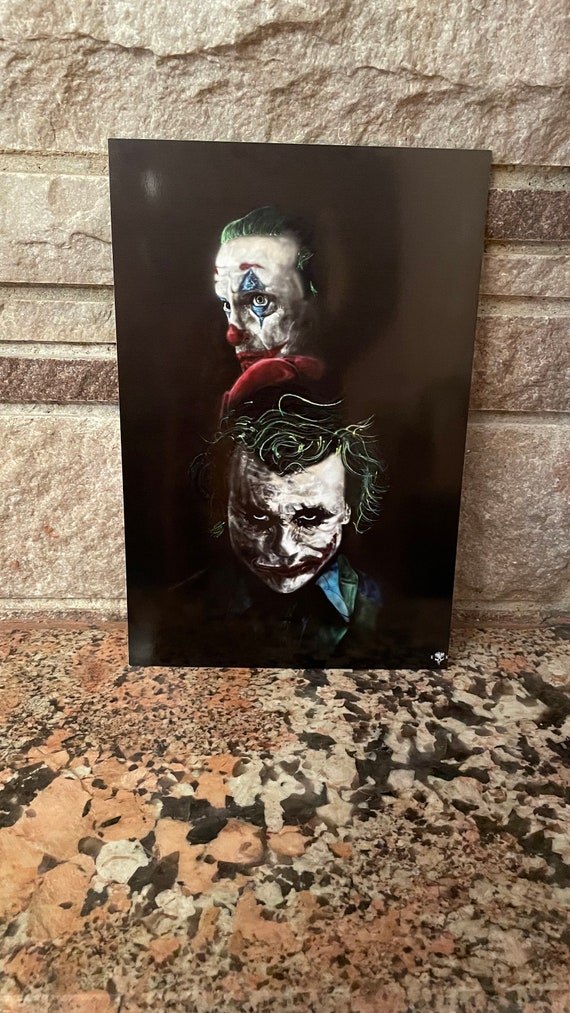 Joker, Heath Ledger, Joaquin Phoenix, Original Airbrush