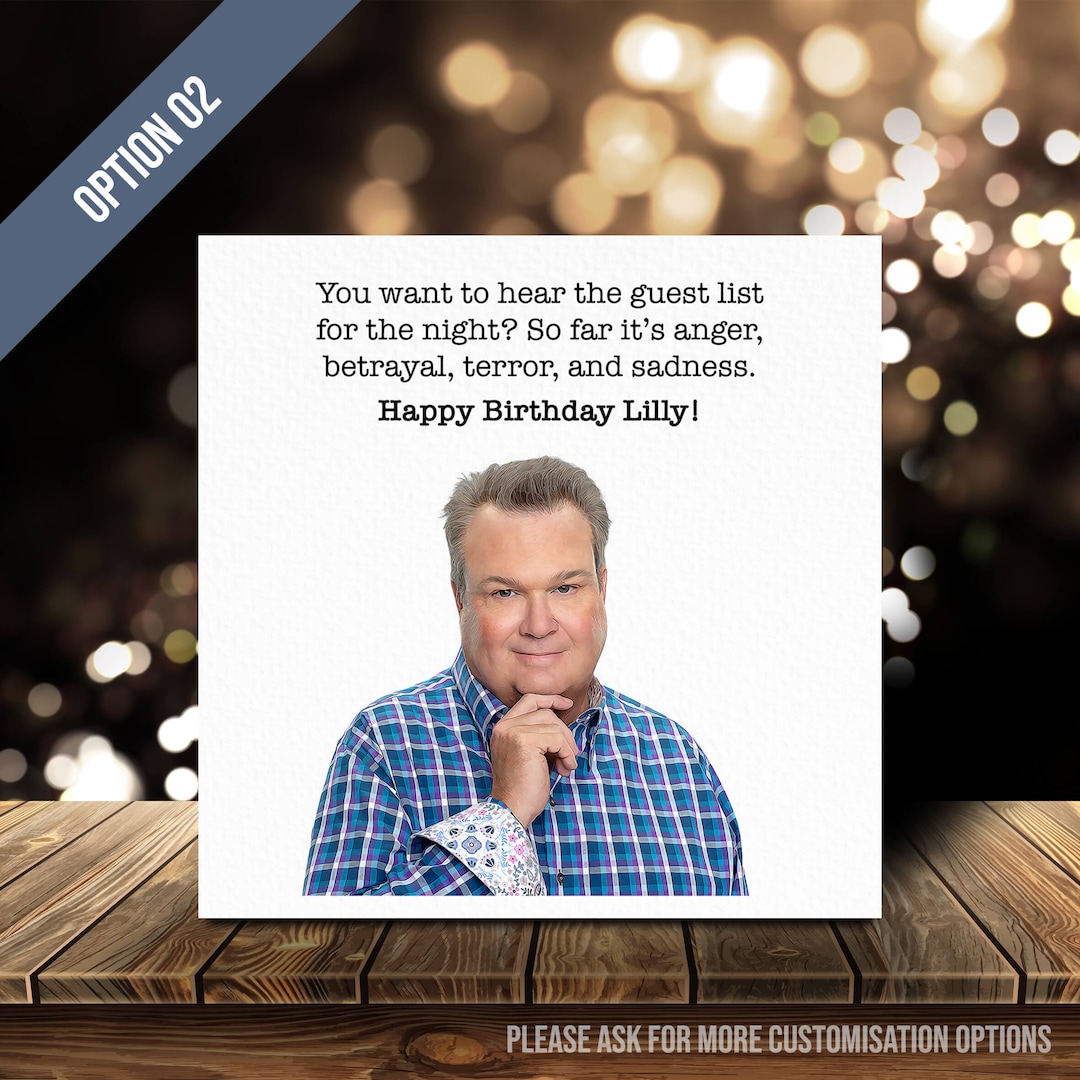 Modern Family Birthday Card Cameron Tucker Fully Customisable 01/02 - Etsy