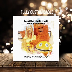 Rainbow Birthday Card - Fully Customisable!