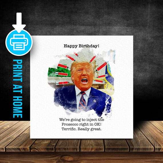 Donald Trump Birthday Card Digital Download | Etsy