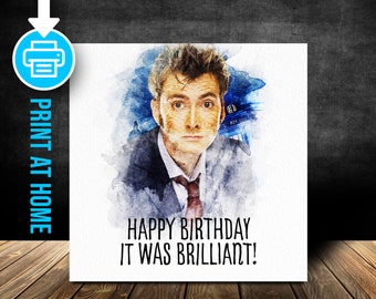 Dr Who Birthday Card - Digital Download