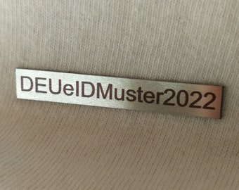 Stainless steel drone license plate e-ID