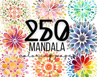 250 druckbare Mandala Malvorlagen für Erwachsene und Kinder