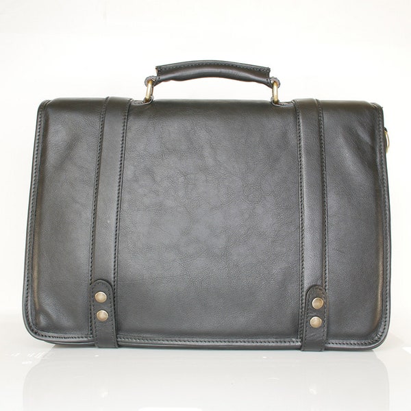Full Grain Italian Leather Soft Briefcase