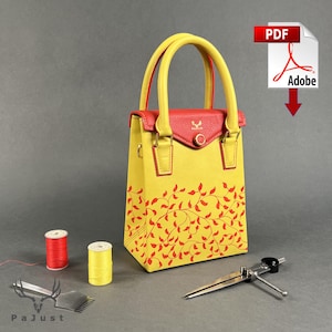 Taschen Schnittmuster - PaJust Giftbag Model 2 Schnittmuster Pdf, Schnittmuster Ledertasche, Schnittmuster Handtasche, Schnittmuster Handtasche, Schnittmuster Tasche Crossbody, Schnittmuster Pdf