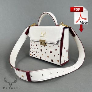 Patron de sac - Modèle PDF de sac Dilon PaJust, modèle de sac en cuir, modèle de sac, modèle de sac à main, modèle de sac bandoulière, modèle de sacoche