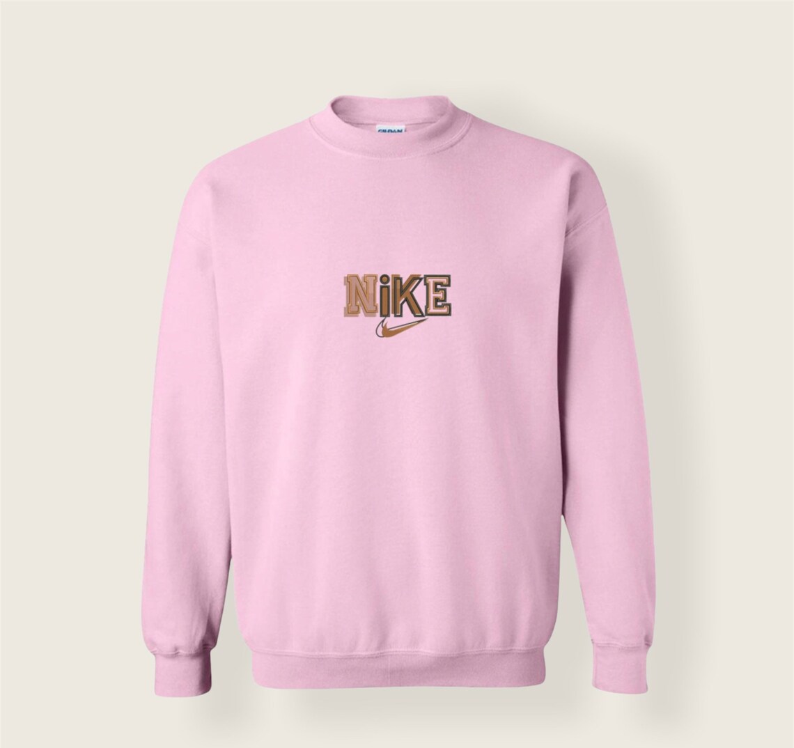 Brown Nike Crewneck Nike Inspired Crewneck Swoosh Sweater | Etsy