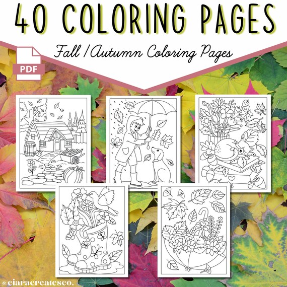 40 Fall Coloring Pages for Kids  Autumn Coloring Pages for