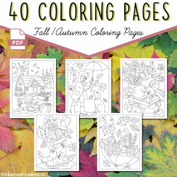 40 Fall Coloring Pages for Kids  Autumn Coloring Pages for