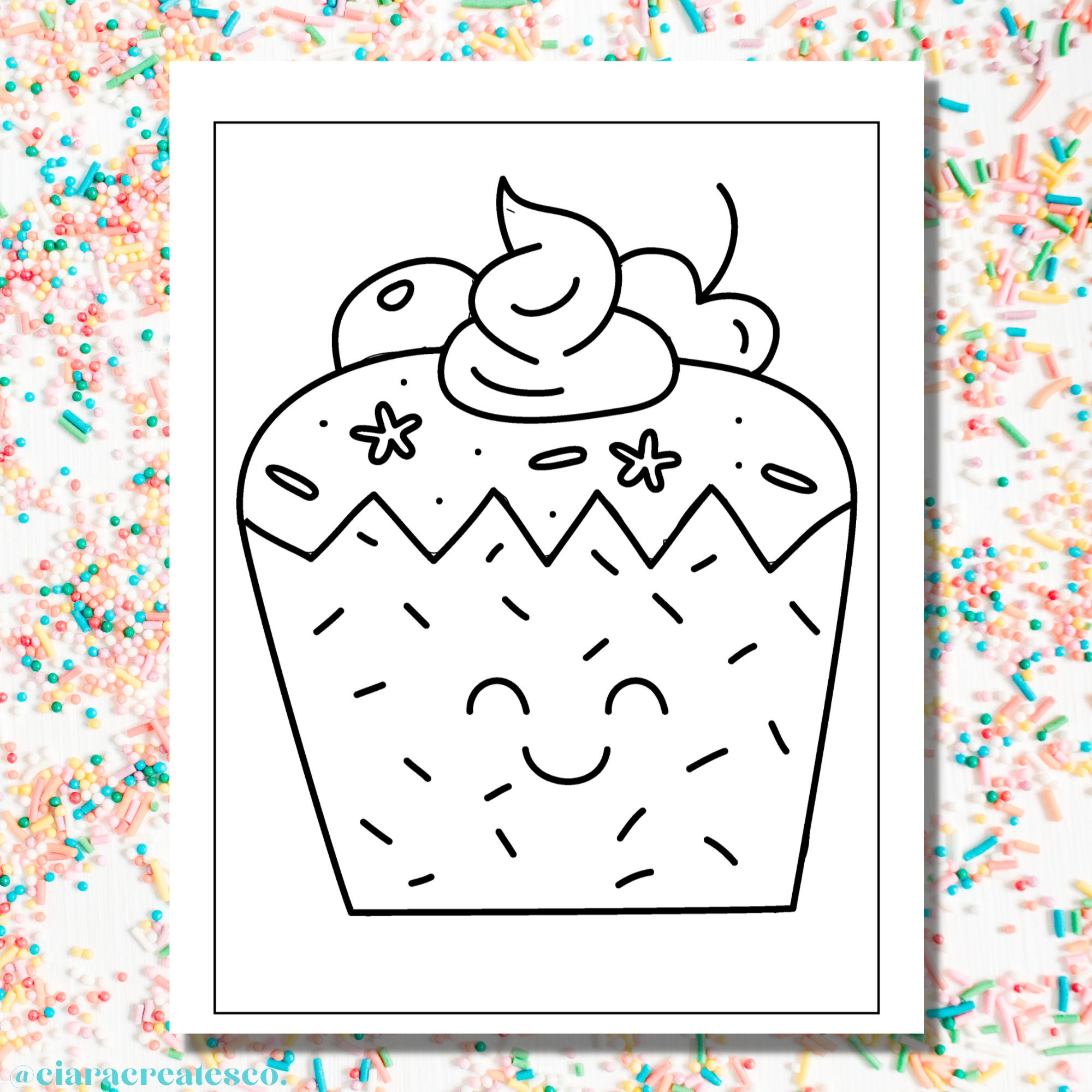 40 Cute Food Coloring Pages Food Coloring Pages For Kids | Etsy