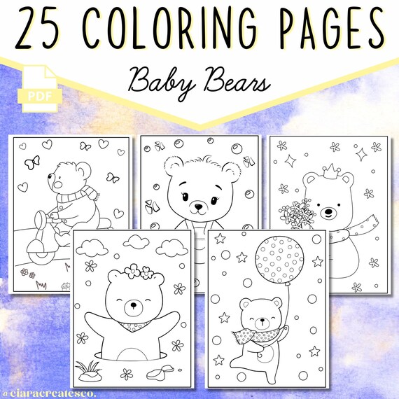 Cute Baby Bear Coloring Pages