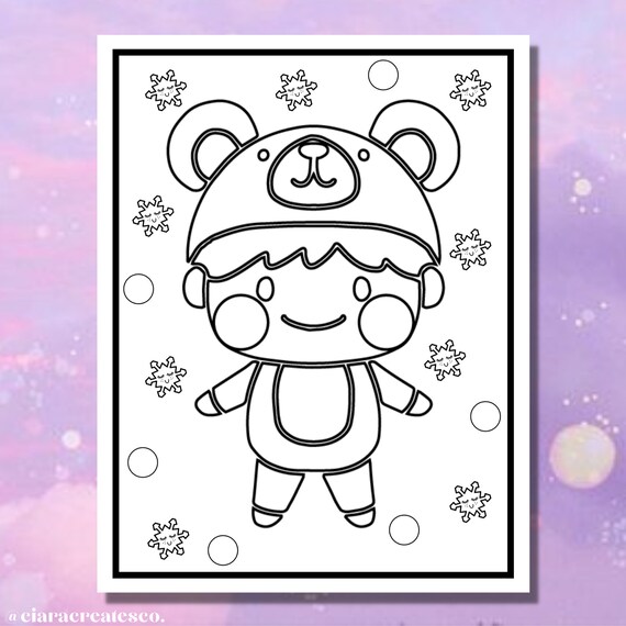 20 kawaii coloring pages for kids cute printable coloring etsy canada