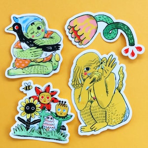 Blumige Folklore-Sticker