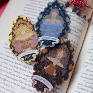 las hermanas - conjunto de pegatinas metálicas mate - elain feyre nesta