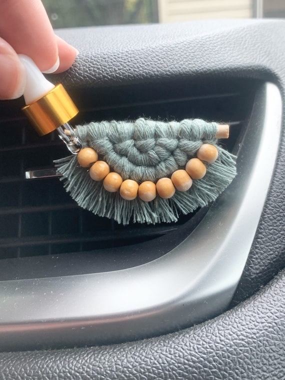 Macrame Car Vent Clip, Car Accessories, Vent Clip, Macrame Decor, Car Decor