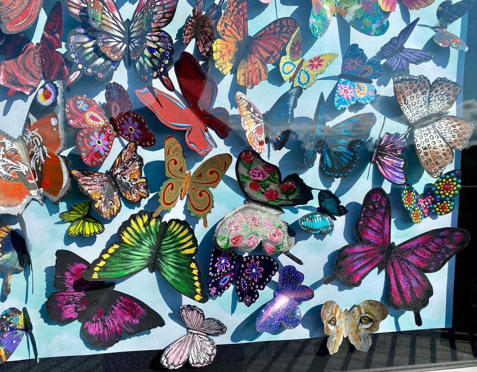 window collage butterfly cut out window collage butterfly cut out