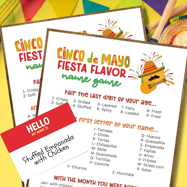 What's Your Cinco de Mayo Name Generator Teacher Resources Spanish Class Mexican Independence Day Taco Party Fiesta Flavor Fun For All Ages