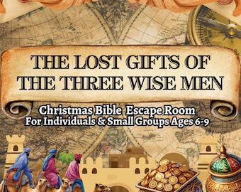 Weihnachten Bibel Escape Room für Kinder DIY druckbare Schnitzeljagd Kit Jugendgruppe Sonntagsschule Krippe Advent Biblische christliche Kirche