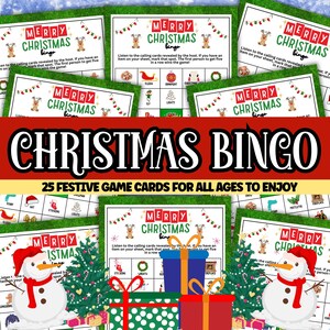 Weihnachten BINGO Spiel Festliche Urlaub Dinner Party Last Minute Feier Idee Familie Freunde Teens Tweens Kinder Weihnachten Winter Weihnachtsmann