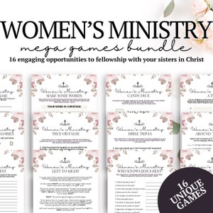 Women's Ministry Christian And Bible Games MEGA Bundle For Ladies Fellowship Night Or Prayer Breakfast And Retreat or Luncheon Ideas