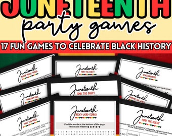 Juneteenth Games Bundle Of Trivia Questions And Word Puzzle Activities For Teens Adults Seniors At Black History Month Family Reunion Events